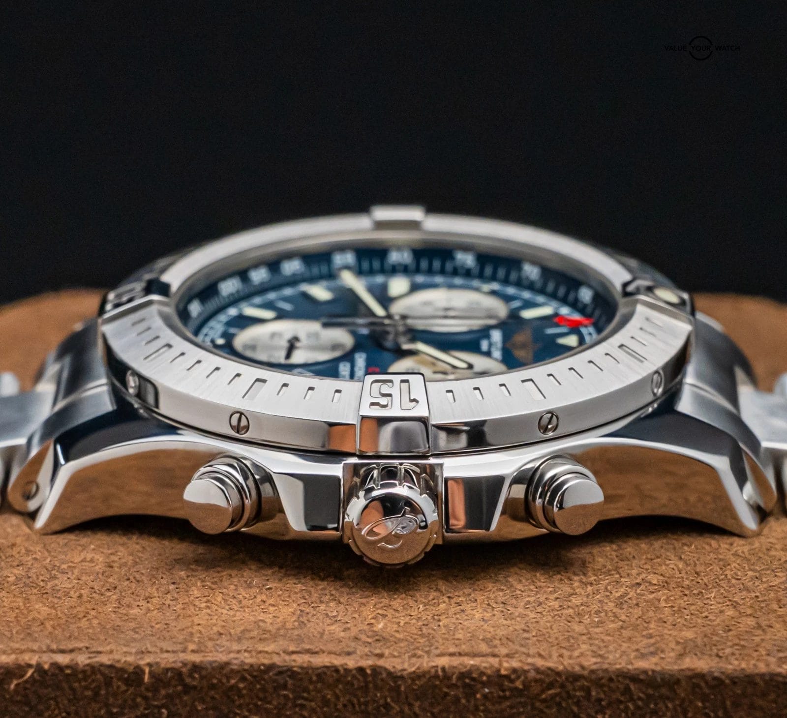 Breitling Colt Chronograph 44mm Mariner Blue Dial Complete Steel Quartz A73388 - Image 9