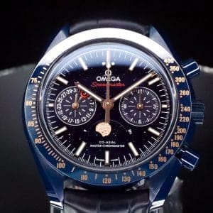 2023 Omega Speedmaster “Blue Side of the Moon” Moonphase – Ref. 304.93.44.52.03.002 Full Set | Aventurine Dial | Blue Ceramic Case | Great Condition