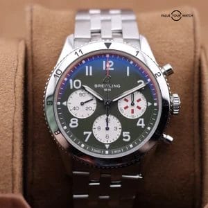Breitling AVI Chronograph Green Dial Stainless 42mm Automatic Men’s A23380