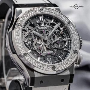 Hublot Classic Aerofusion Titanium Diamonds 45mm Complete 525.NX.0170.LR.1104