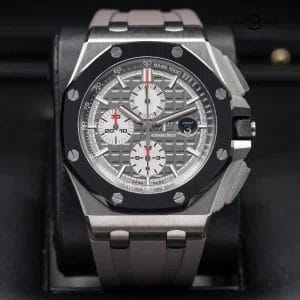 Audemars Piguet Royal Oak Offshore in Titanium, 44mm Ceramic bezel,full set 2019