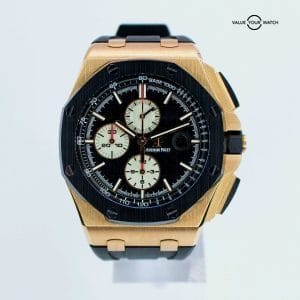 Audemars Piguet Royal Oak Offshore Chronograph 26400RO.OO.A002CA.01 44MM Rose Gold Black Dial Full Set WARRANTY