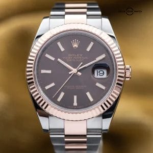 Rolex Datejust 41mm DJ41 Oystersteel Everose Gold Chocolate Dial 126331 Full Set