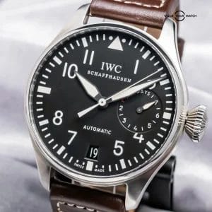 IWC Big Pilot’s Watch Automatic 46 mm Leather Deploy Clasp Steel IW500401