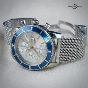 Breitling Superocean Heritage A13320 Chrono Cream/Silver Dial Bracelet -FULL SET