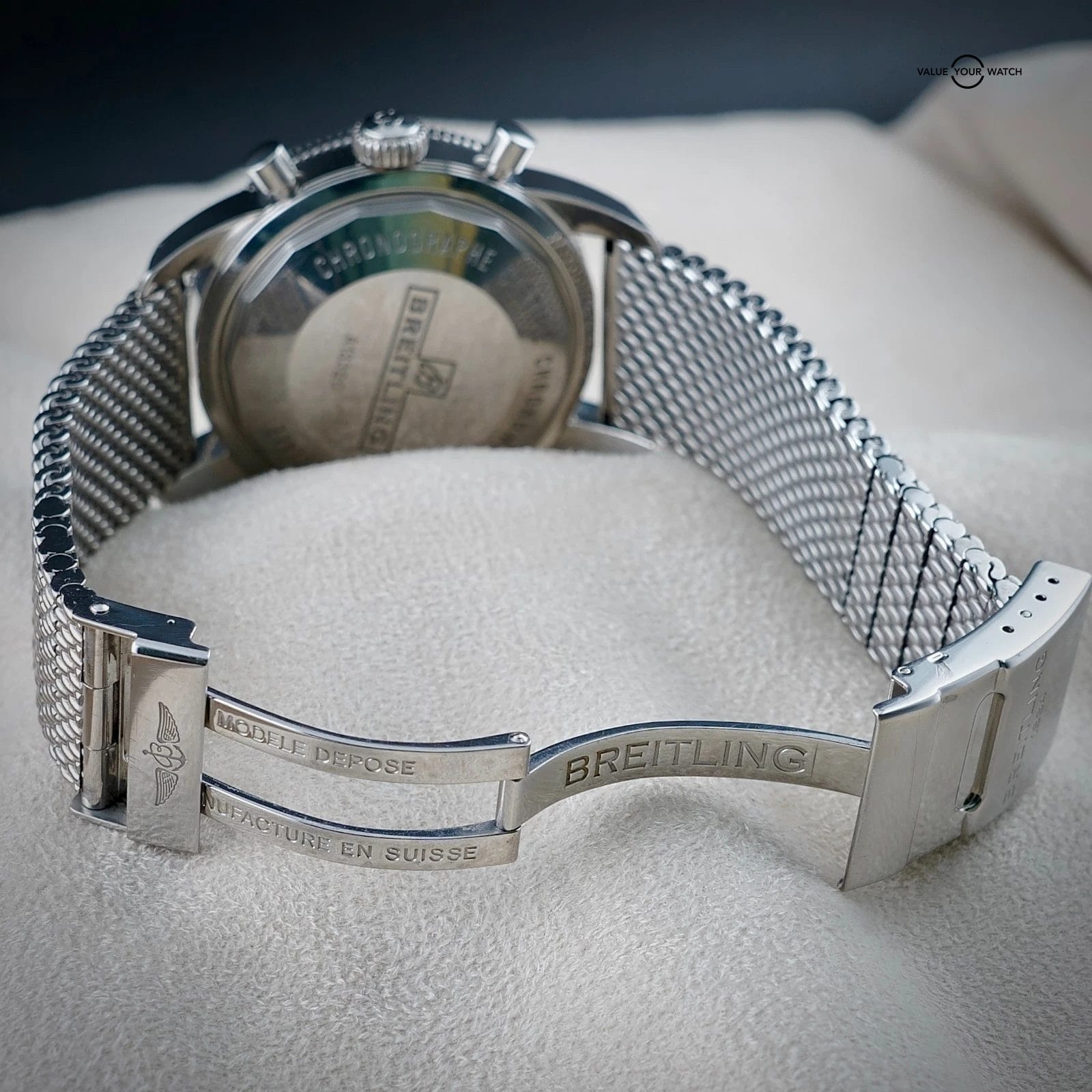 Breitling Superocean Heritage A13320 Chrono Cream/Silver Dial Bracelet -FULL SET - Image 7