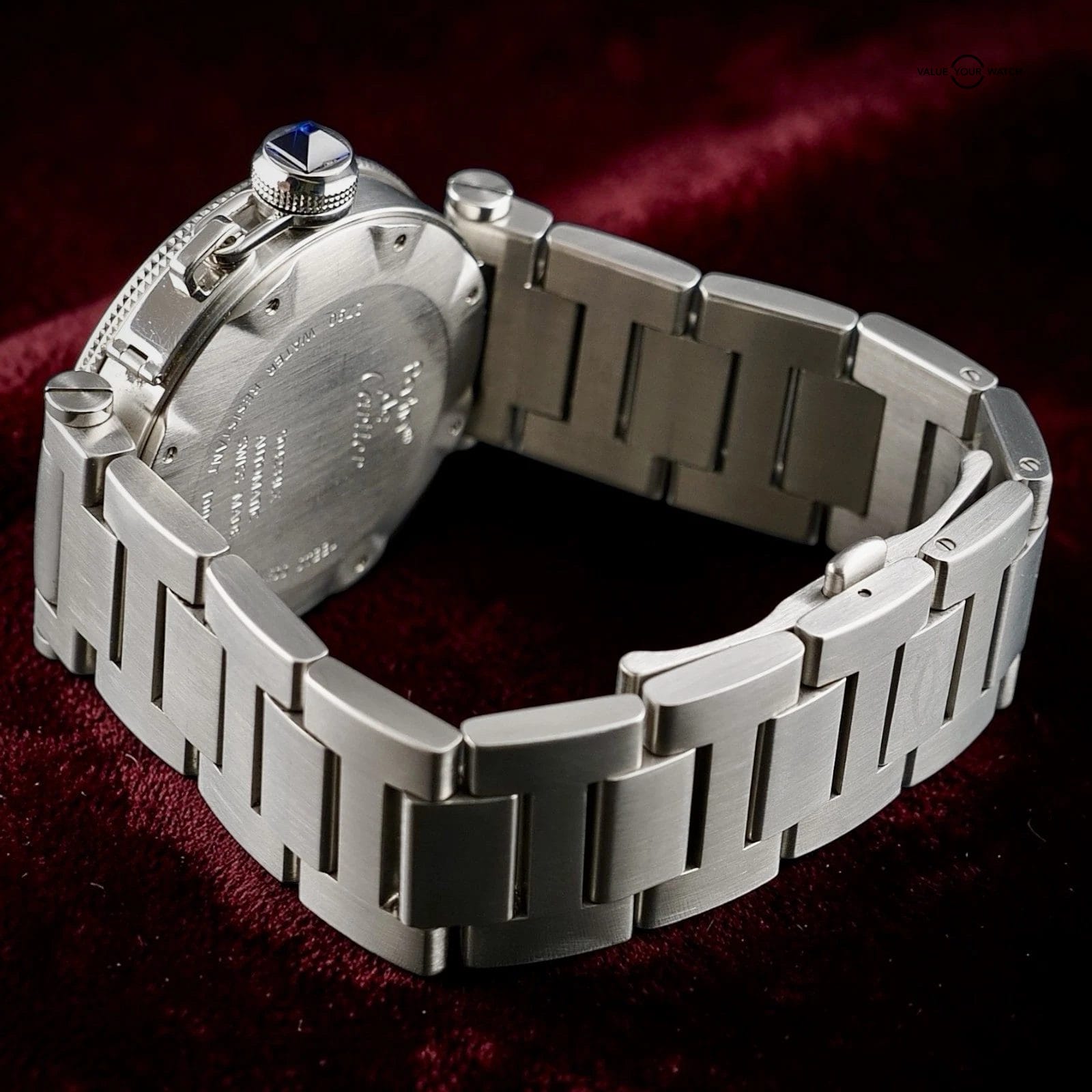 Cartier Pasha 40mm Automatic 2790 White Dial Steel Date Men’s Watch Box Bracelet - Image 9