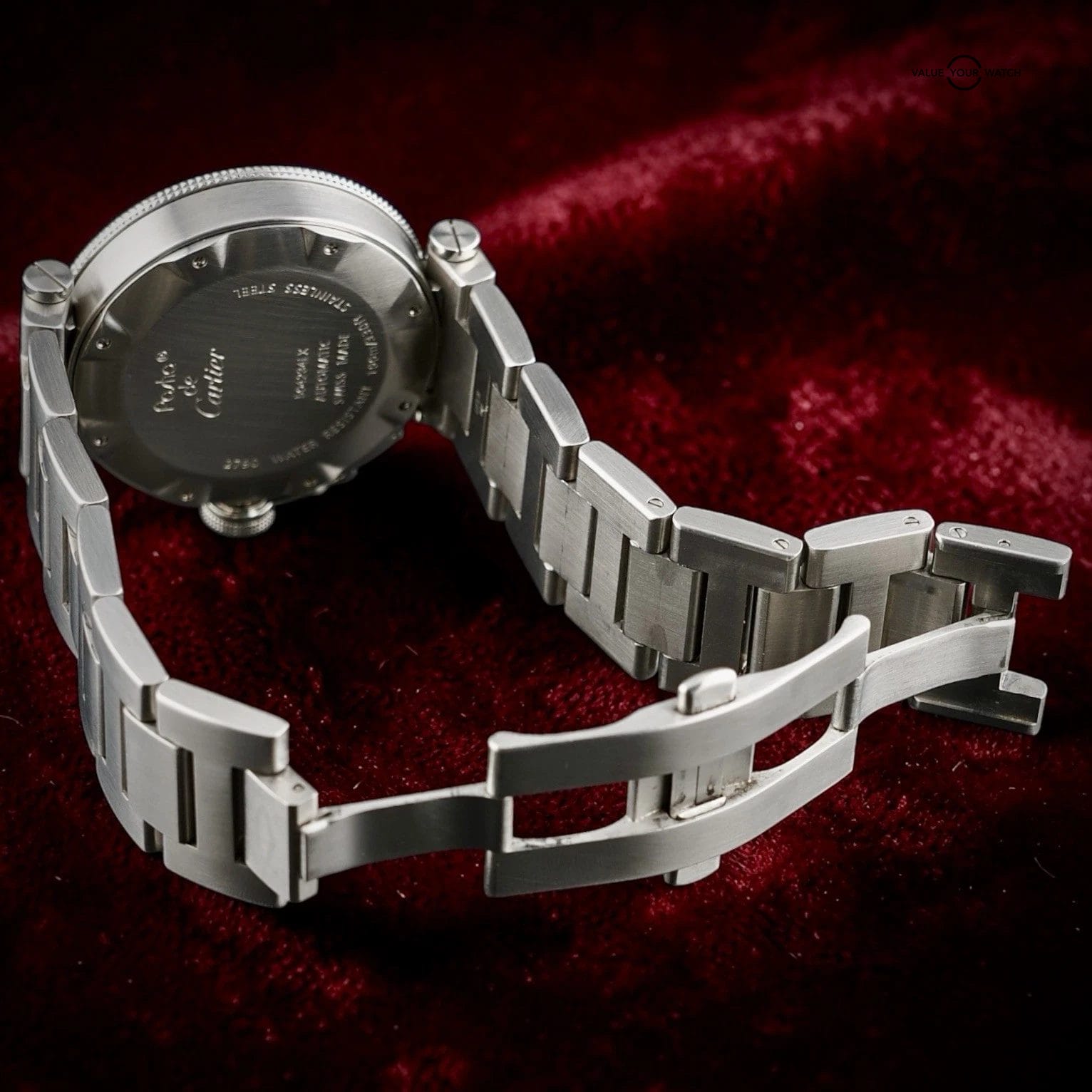 Cartier Pasha 40mm Automatic 2790 White Dial Steel Date Men’s Watch Box Bracelet - Image 10