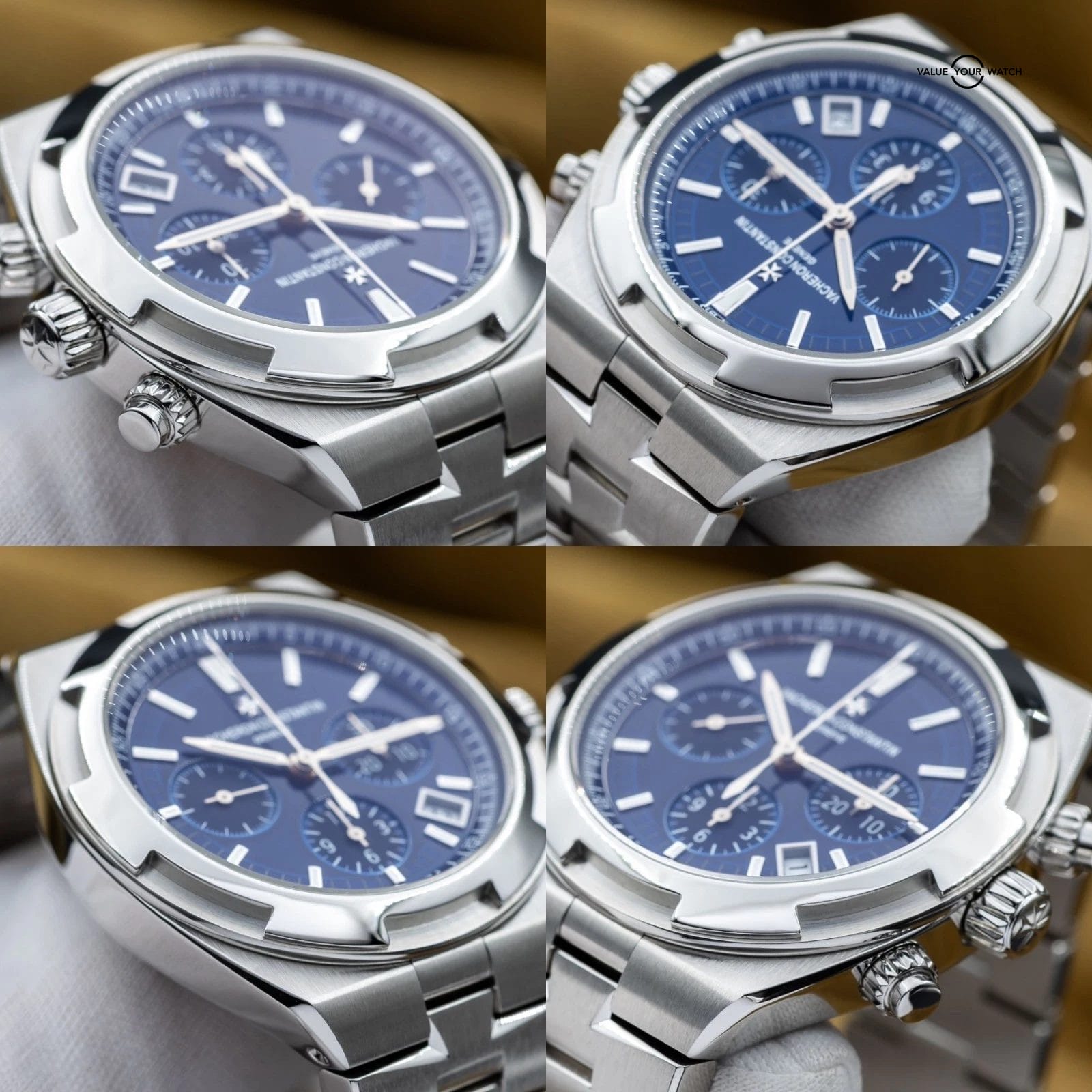 Vacheron Constantin Overseas Chronograph 5500V Blue Dial 42mm Full Set w/Straps - Image 12