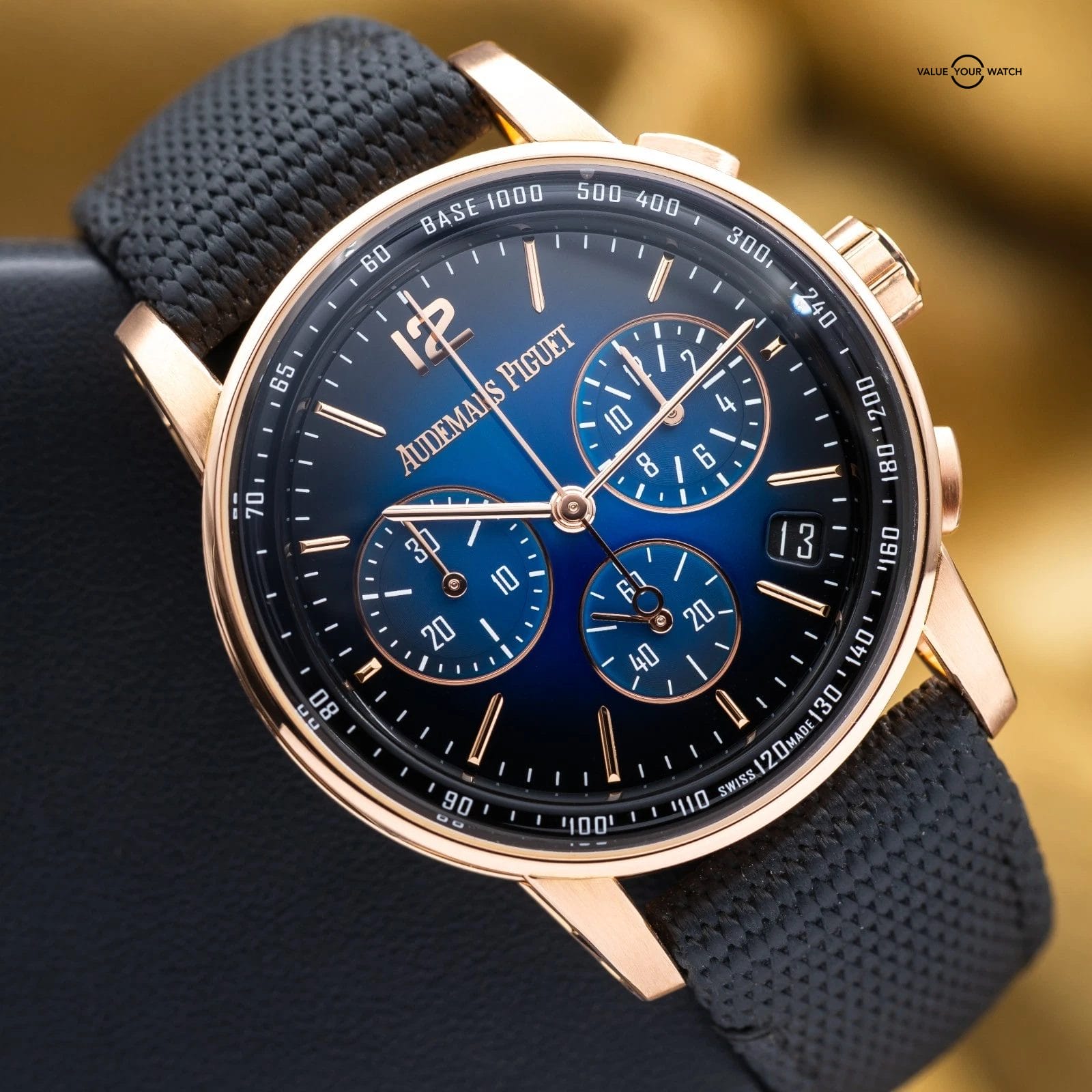 Audemars Piguet Code 11.59 Chrono 41mm Rose Gold Smoked Blue - 26393OR Full Set