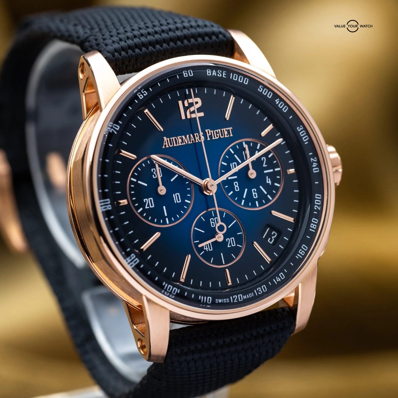 Audemars Piguet Code 11.59 Chrono 41mm Rose Gold Smoked Blue - 26393OR Full Set - Image 4