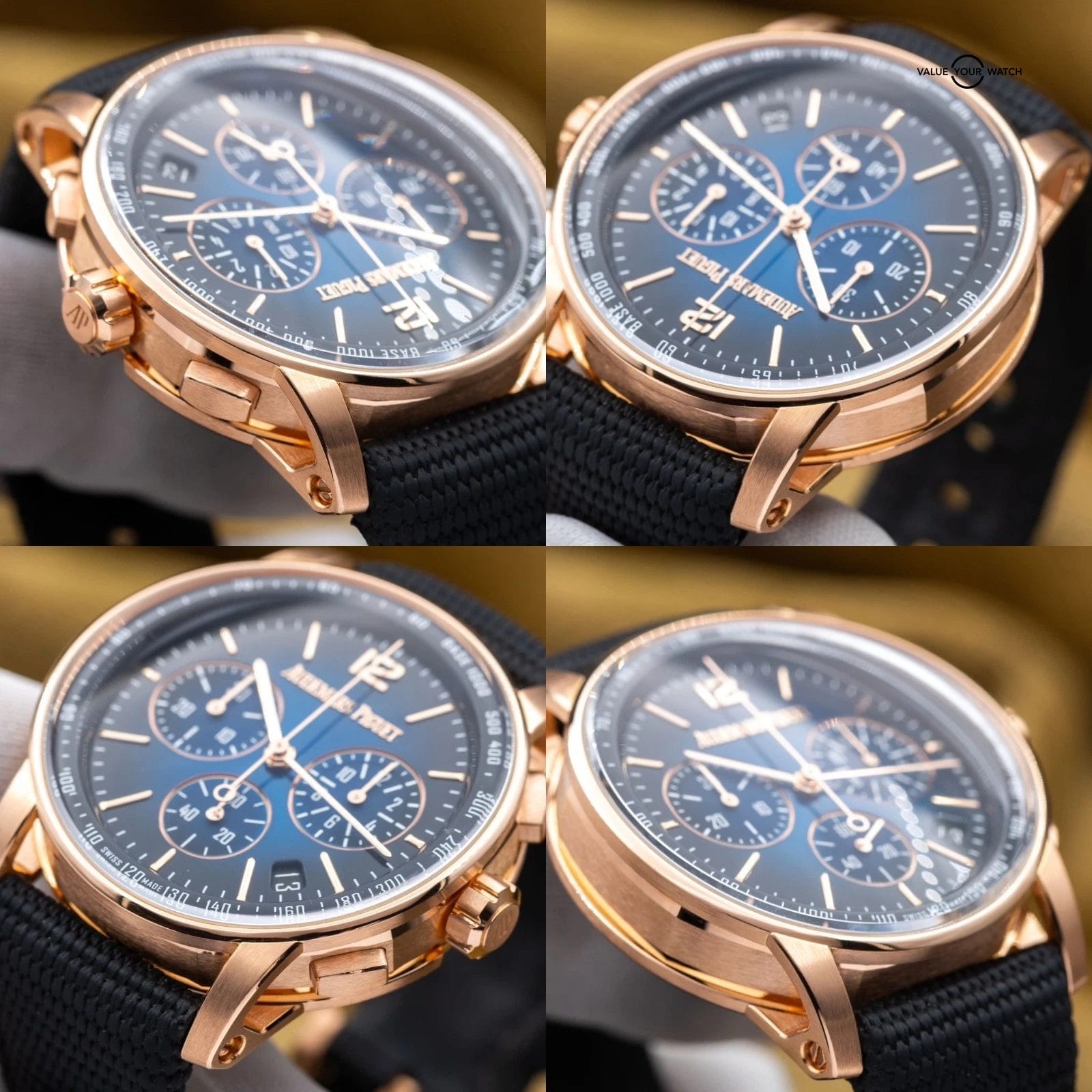 Audemars Piguet Code 11.59 Chrono 41mm Rose Gold Smoked Blue - 26393OR Full Set - Image 12