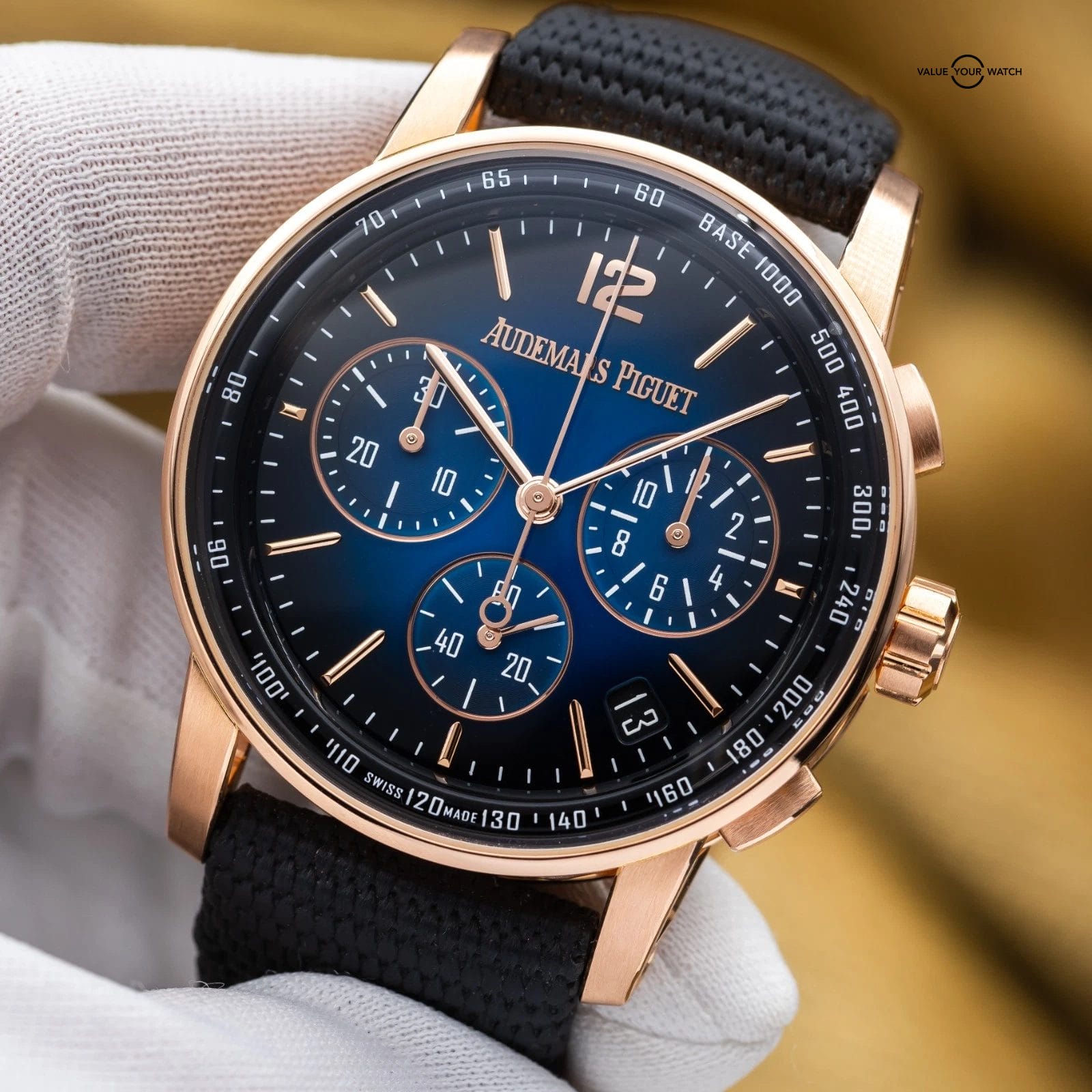 Audemars Piguet Code 11.59 Chrono 41mm Rose Gold Smoked Blue - 26393OR Full Set - Image 16