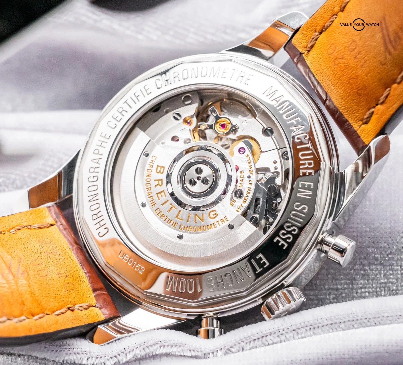 Breitling Transocean Chronograph 43mm Rose Gold Complete Set Bronze Dial UB0152 - Image 9