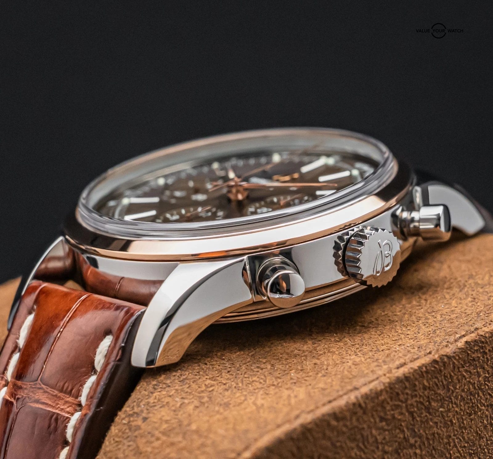 Breitling Transocean Chronograph 43mm Rose Gold Complete Set Bronze Dial UB0152 - Image 10