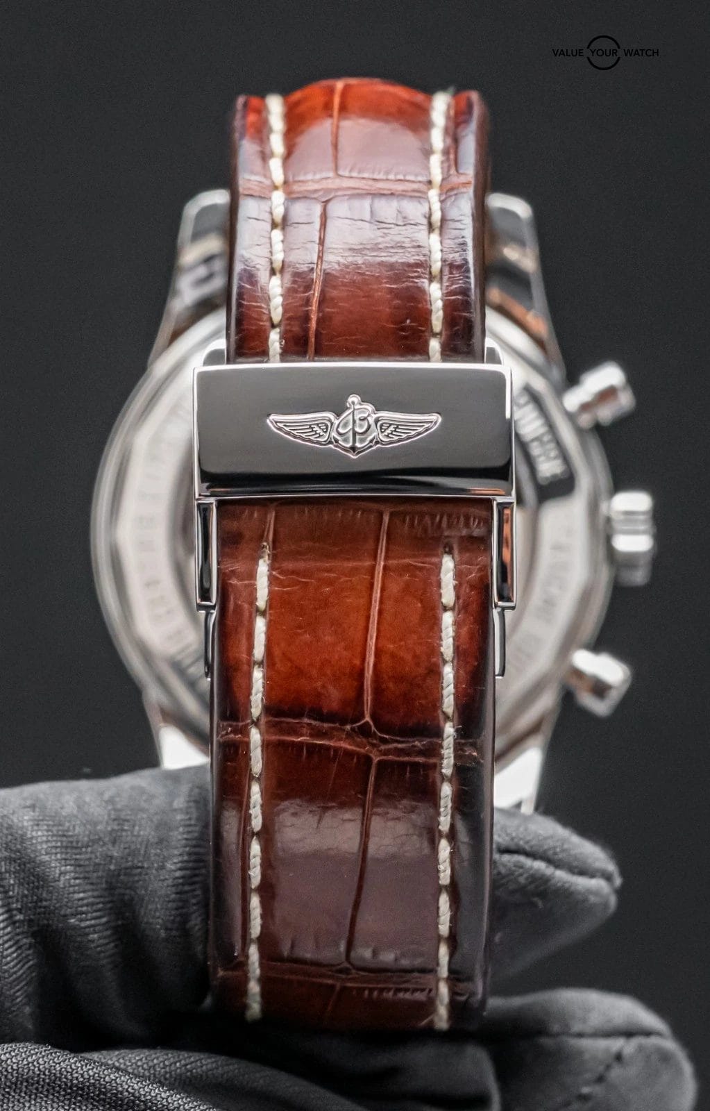 Breitling Transocean Chronograph 43mm Rose Gold Complete Set Bronze Dial UB0152 - Image 17