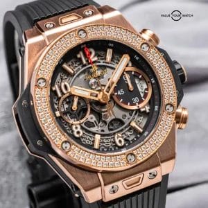 Hublot Big Bang Unico King Gold Diamonds 42mm Box Black Dial 441.OX.1180.RX.1104