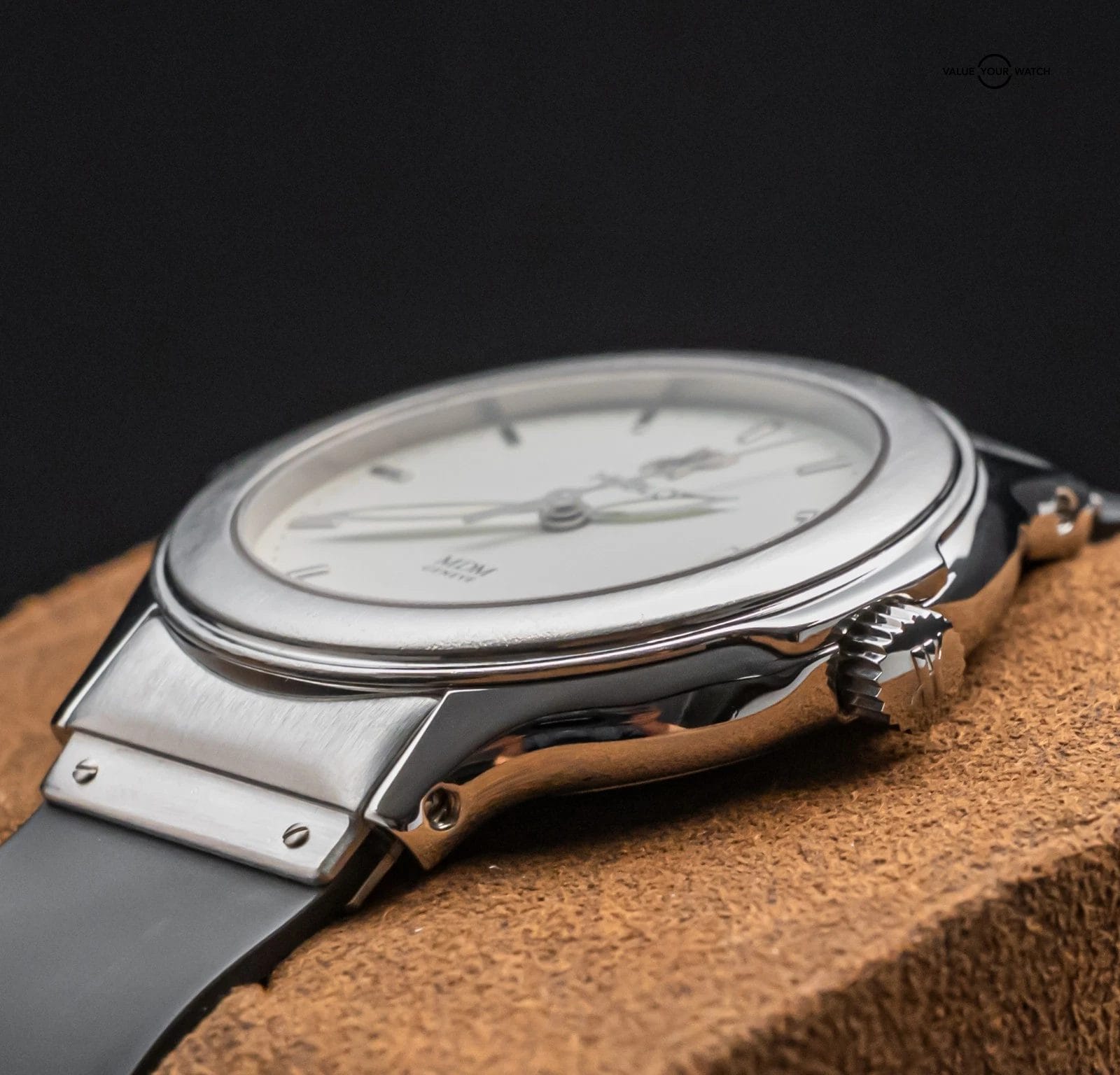 Hublot Elegant MDM Geneve 37mm White Dial Black Rubber Steel Automatic 1710.1 - Image 8