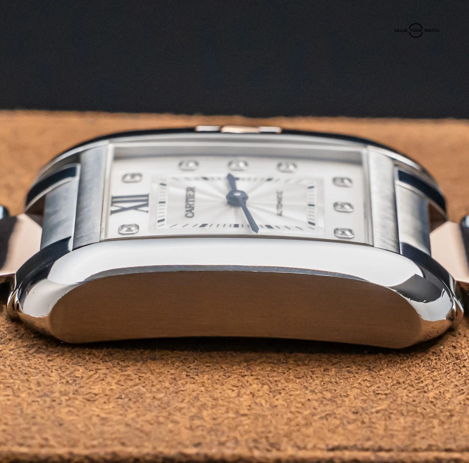 Cartier Tank Anglaise Large Model $14K MSRP Rose Gold Diamond Dial Auto WT100034 - Image 10