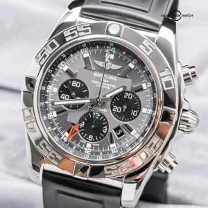 Breitling Chronomat GMT 47 mm Blackeye Gray Dial SERVICED Complete Set AB0410