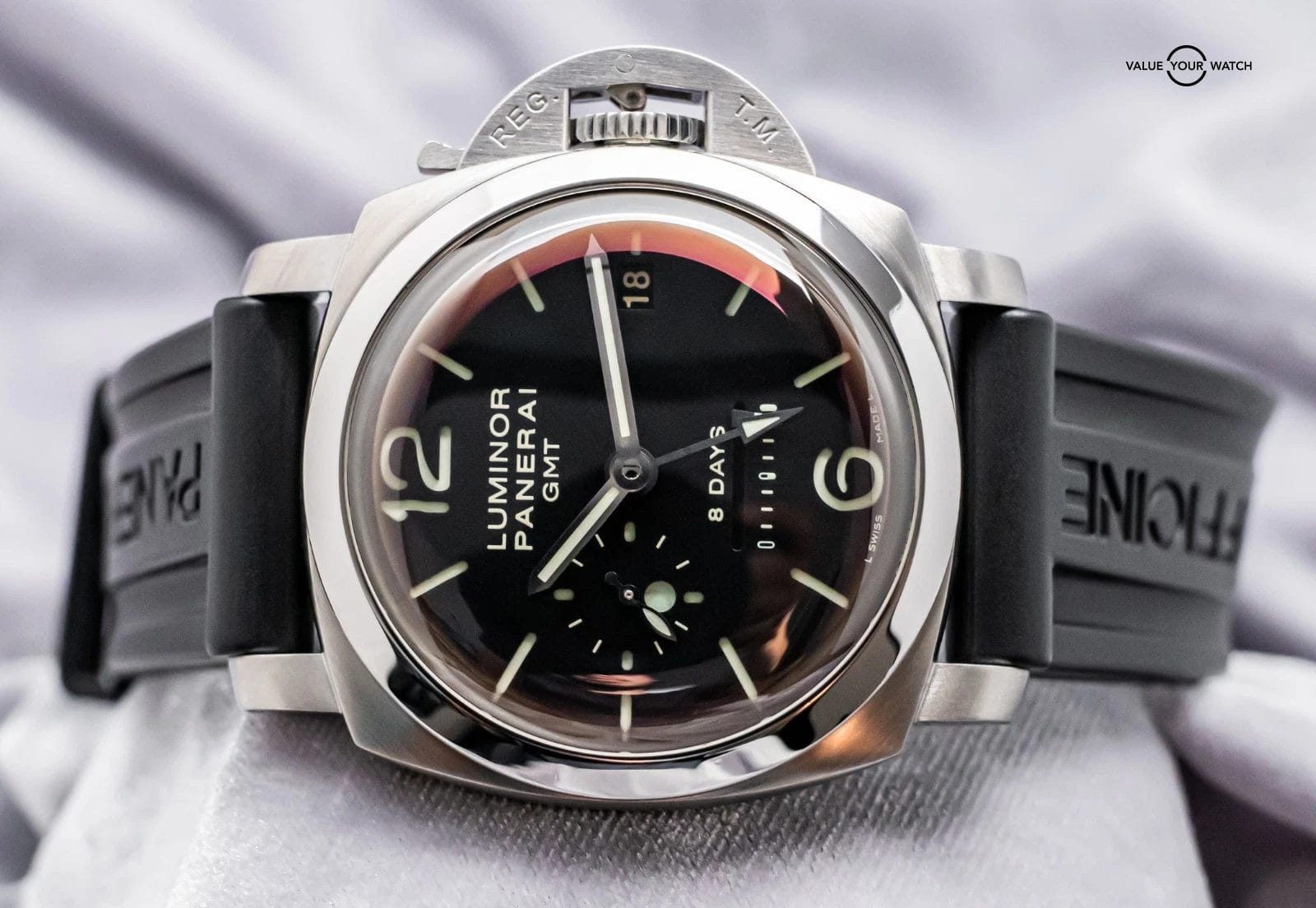 Panerai 233 Luminor 8 Days GMT $12K MSRP Black Dial PAM00233 PAM233 PAM 00233 - Image 5