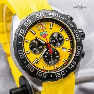Tag Heuer Formula 1 Chronograph 43mm Yellow Dial Complete Quartz CAZ101AM.FT8054