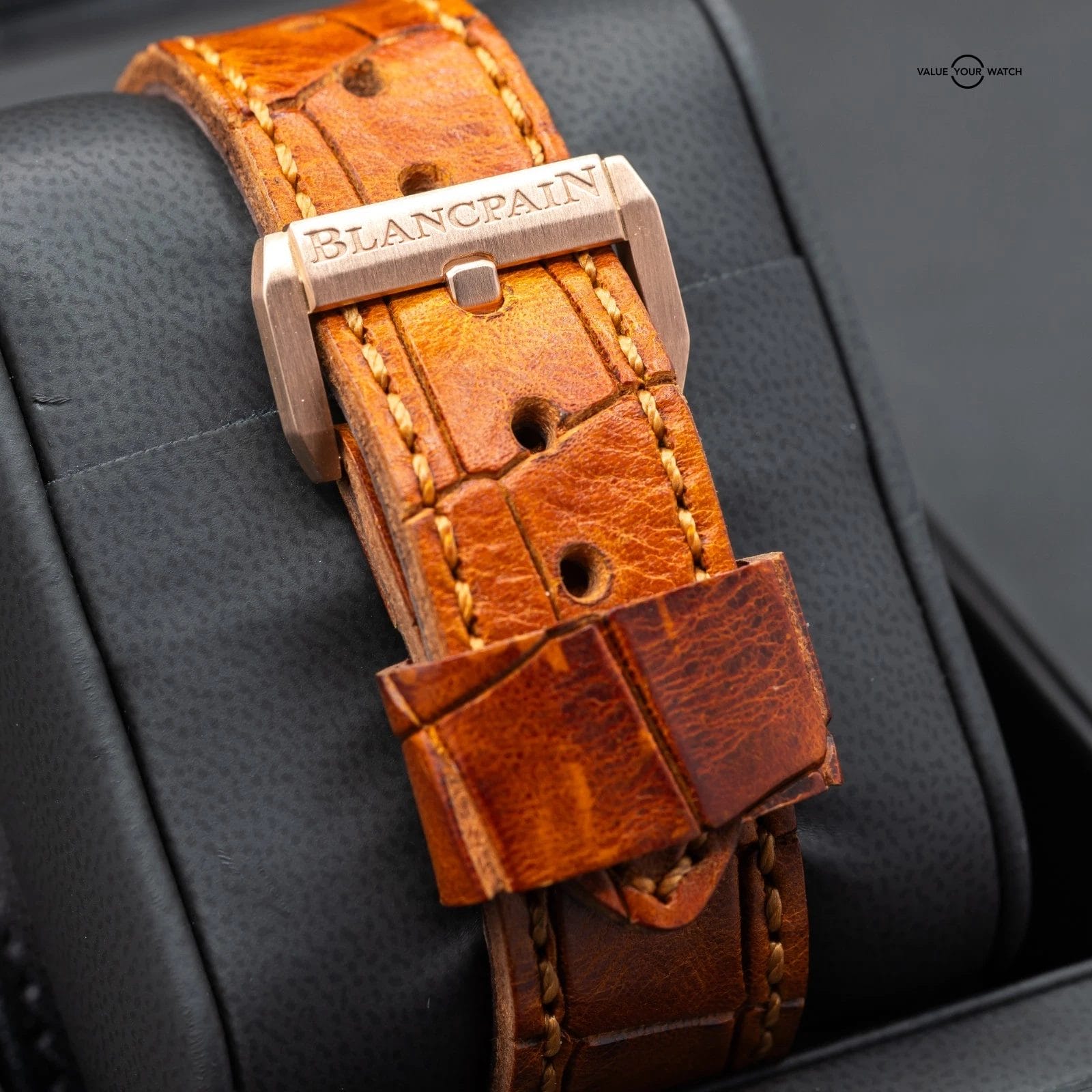 Blancpain Fifty Fathoms Bathyscaphe 43mm Rose Gold blue Full set extra straps! - Image 11