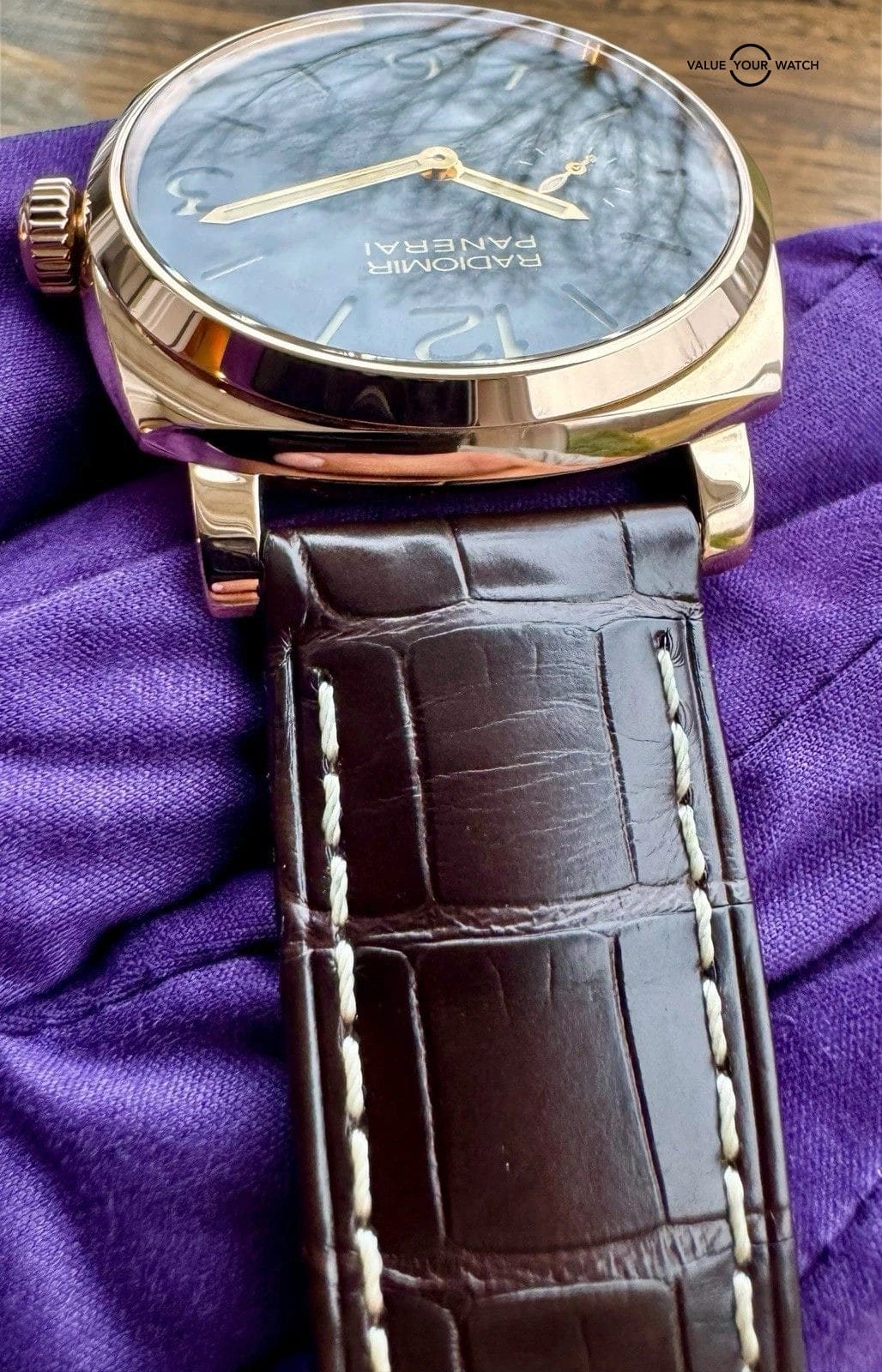 Panerai Radiomir 1940 Rose Gold Brown Dial 42mm PAM 513 New OEM Strap w/ Papers - Image 4