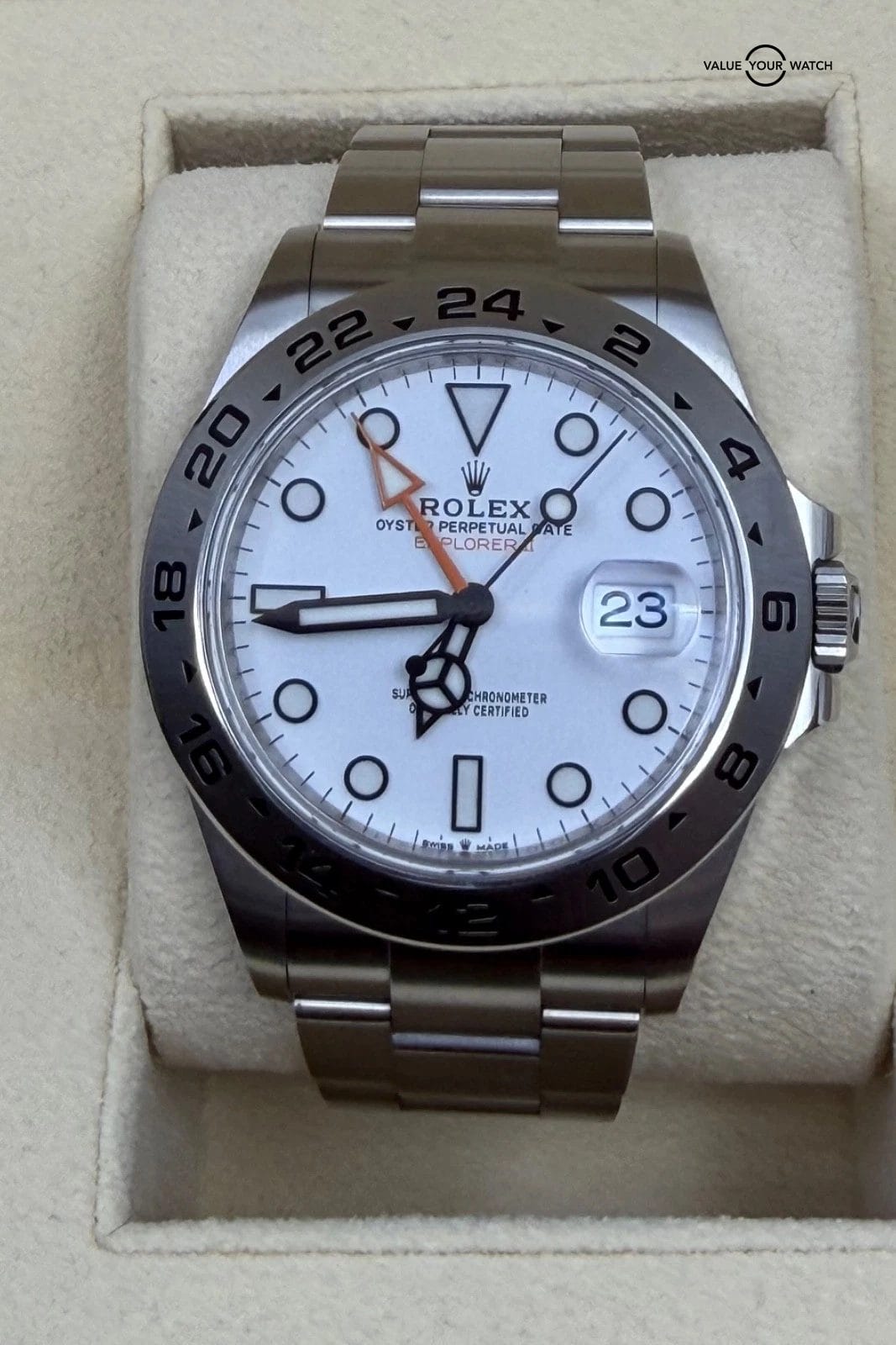 Rolex Explorer II 42mm Stainless Steel White Dial & Steel Bezel 226570 Box - Image 8