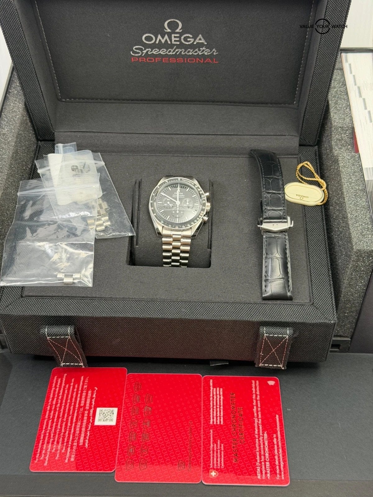 BRACELET + DEPLOYANT CLASP Strap OMEGA Speedmaster Moonwatch Sapphire Sandwich