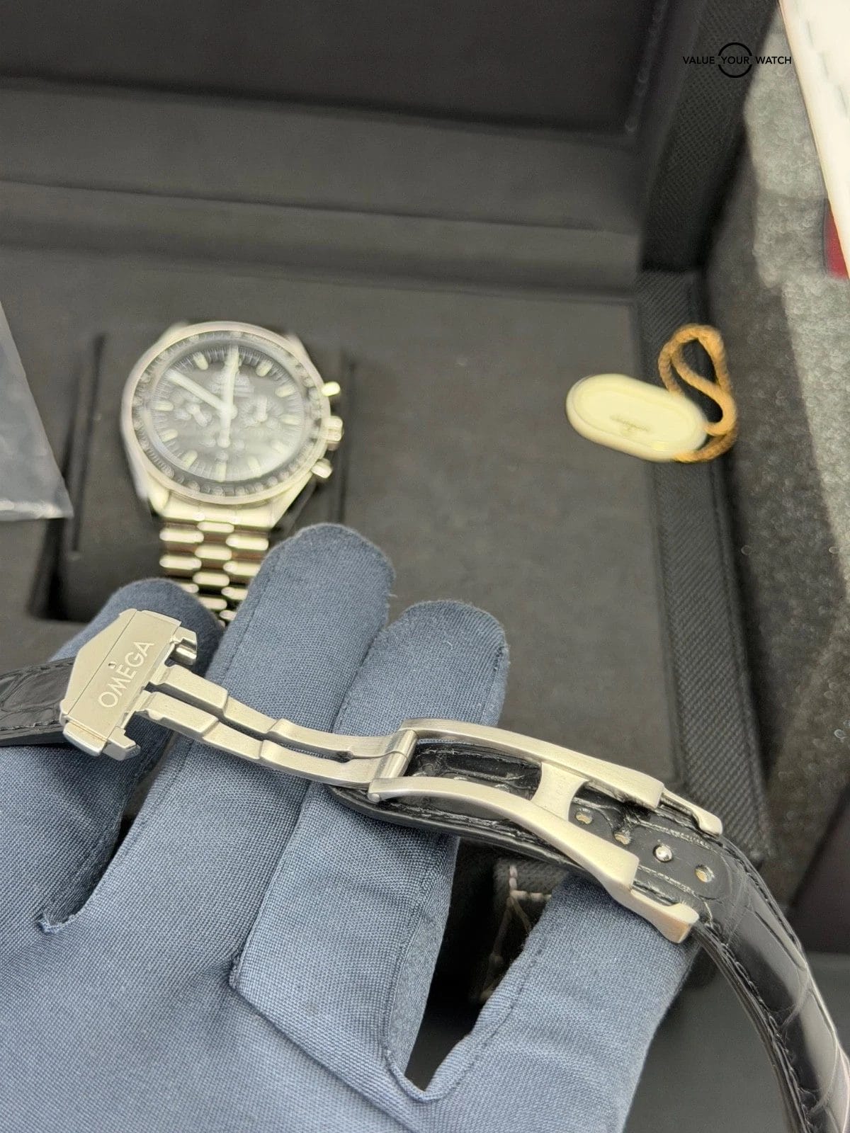 BRACELET + DEPLOYANT CLASP Strap OMEGA Speedmaster Moonwatch Sapphire Sandwich - Image 6