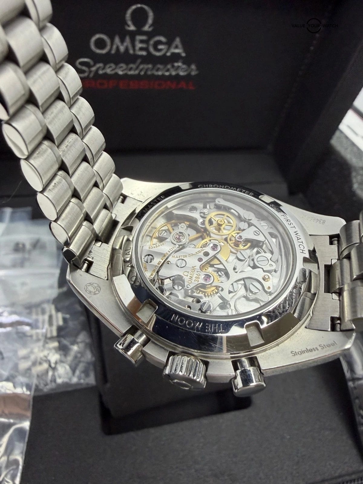 BRACELET + DEPLOYANT CLASP Strap OMEGA Speedmaster Moonwatch Sapphire Sandwich - Image 8