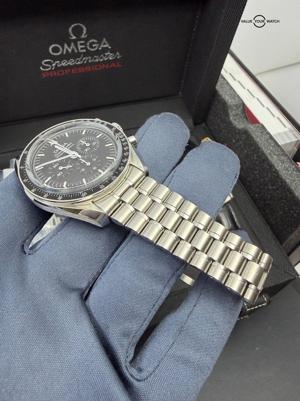 BRACELET + DEPLOYANT CLASP Strap OMEGA Speedmaster Moonwatch Sapphire Sandwich - Image 11