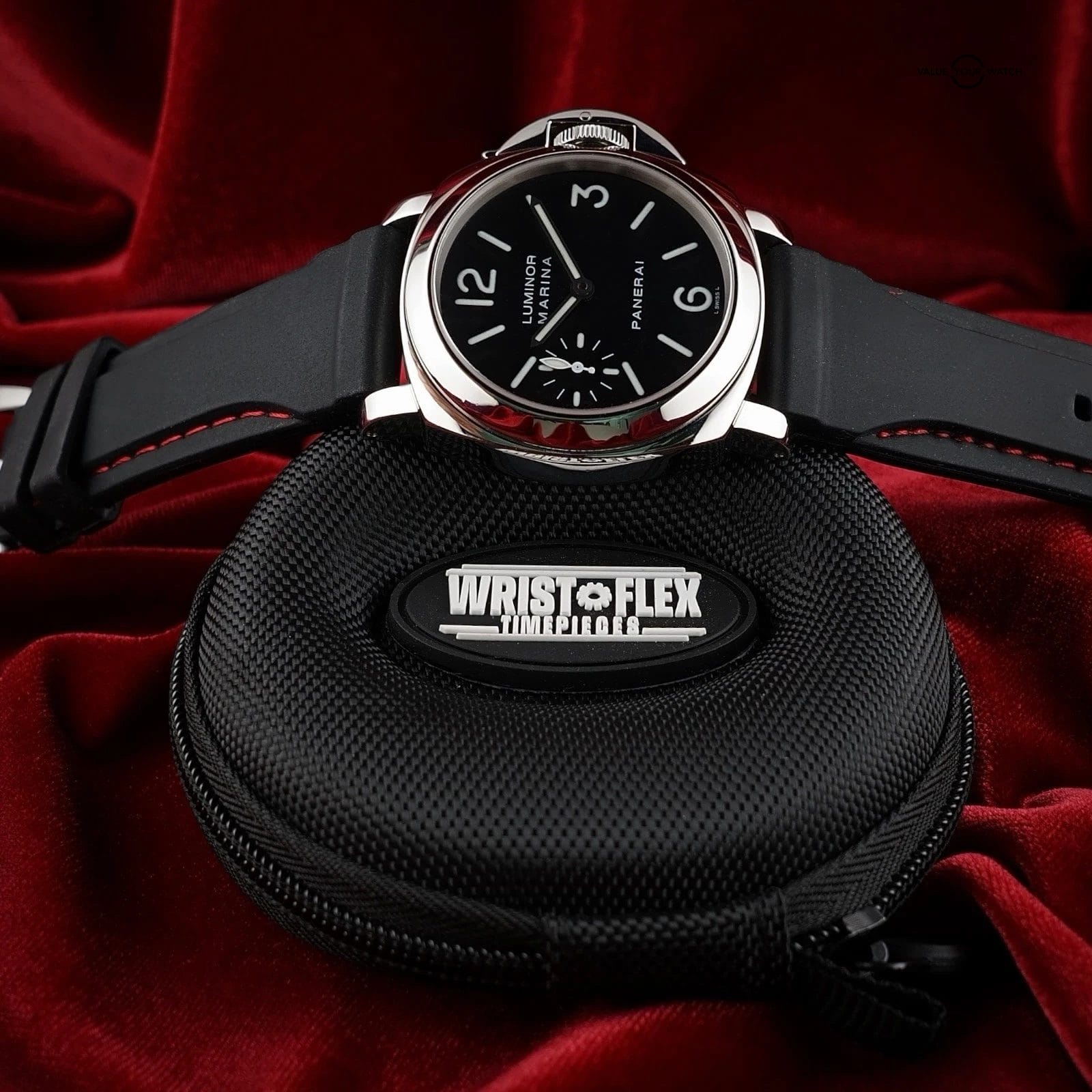 Panerai Luminor PAM00111 Black Dial 44mm -3 Straps Rubber & Leather, Box & Books - Image 4