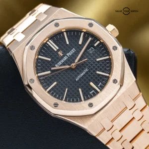 Audemars Piguet Royal Oak 41mm AP 15400OR Rose Gold Black Dial Full Set