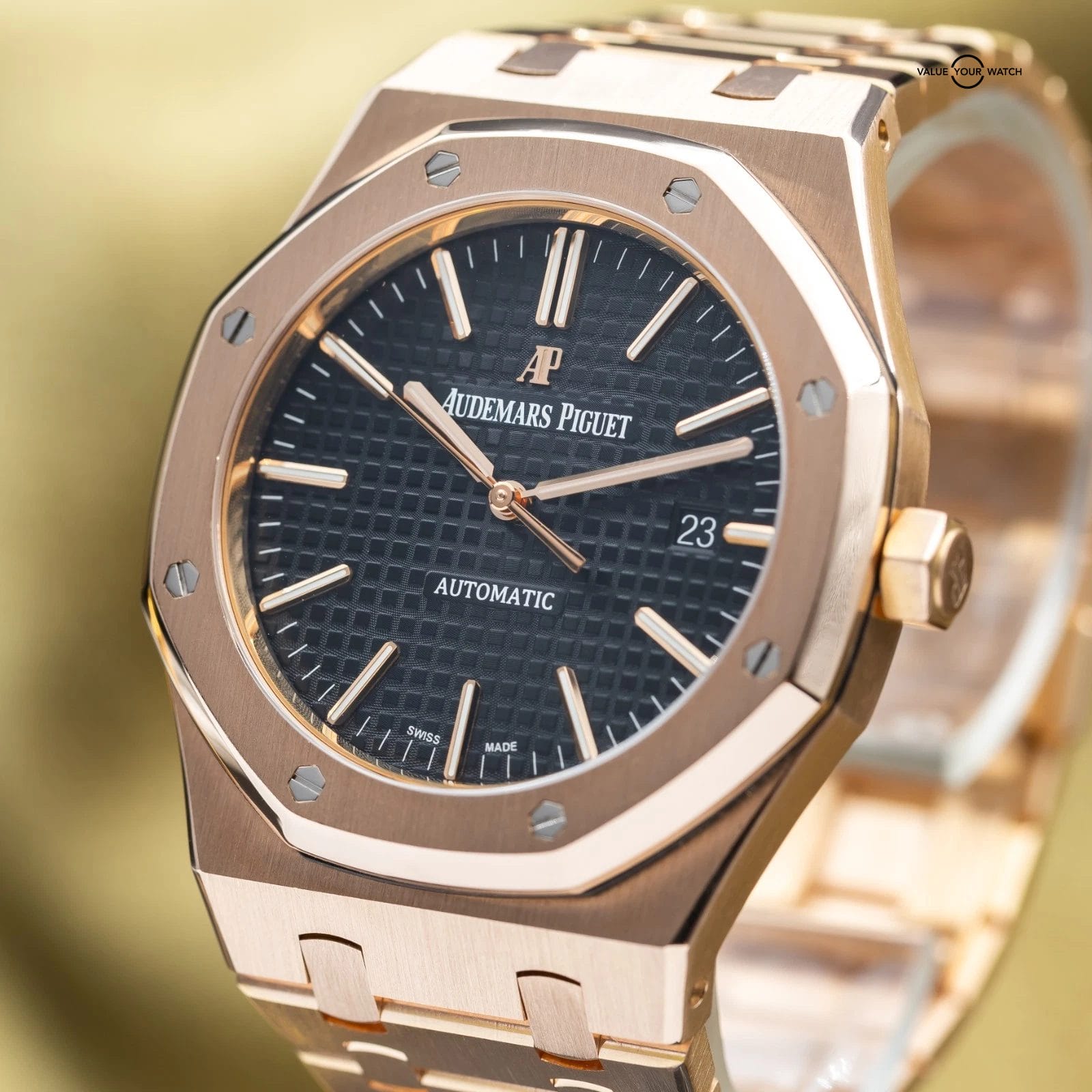Audemars Piguet Royal Oak 41mm AP 15400OR Rose Gold Black Dial Full Set - Image 5