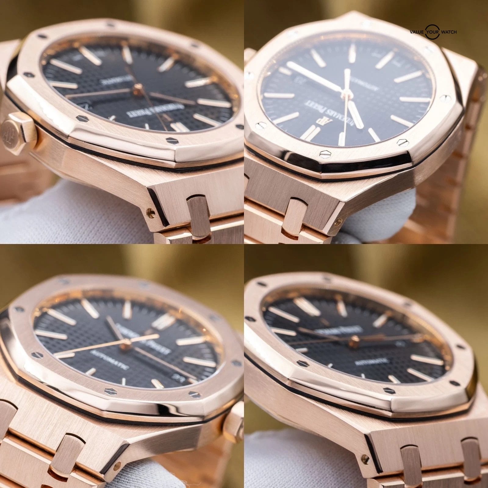 Audemars Piguet Royal Oak 41mm AP 15400OR Rose Gold Black Dial Full Set - Image 12