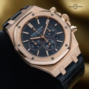 Audemars Piguet Royal Oak Chronograph 41mm Rose Gold 26320OR Black Dial Full Set