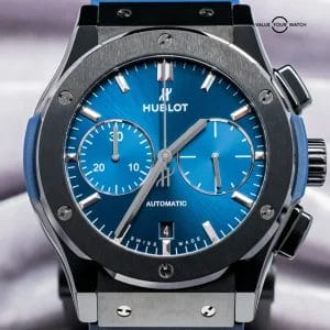 Hublot Classic Fusion Ceramic Blue Chronograph 45mm Papers 521.CM.7170.LR