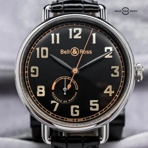 Bell & Ross Vintage WW1 Reserve De Marche 45mm Black Dial BRWW197-HER-ST/SCR