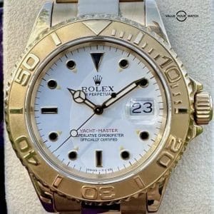 Rolex Yacht-Master 40mm 18K Yellow Gold 16628 White Dial Auto Mens Watch