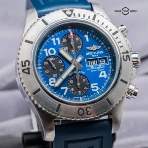 Breitling Superocean Steelfish 44mm Blackeye Blue Dial Complete Set A13341