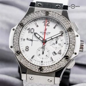 Hublot Big Bang 44 White Dial FACTORY DIAMOND $19K MSRP Auto 301.SE.230.RW.114