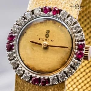 Corum Ladies’ Watch Yellow Gold 19 mm Diamonds Small Size 19114