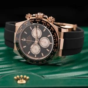 Rolex Daytona on Oysterflex, Rose gold, ceramic bezel with black dial 126515ln