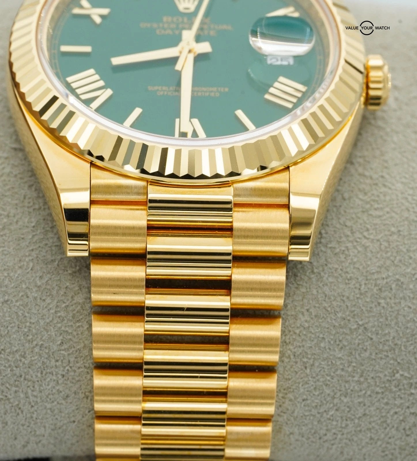 Rolex Day-Date President 228238 40mm Green Roman Dial 18K Yellow Gold Box/Papers - Image 10