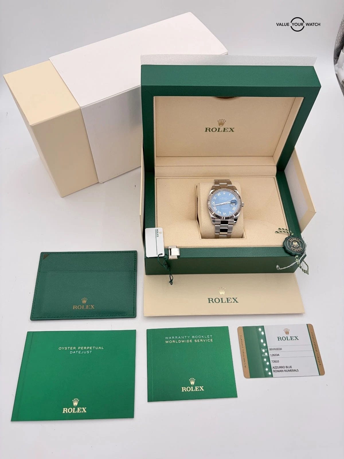 Rolex Datejust 41mm 126334 Blue Roman Dial Stainless Steel Oyster Box/Papers! - Image 3