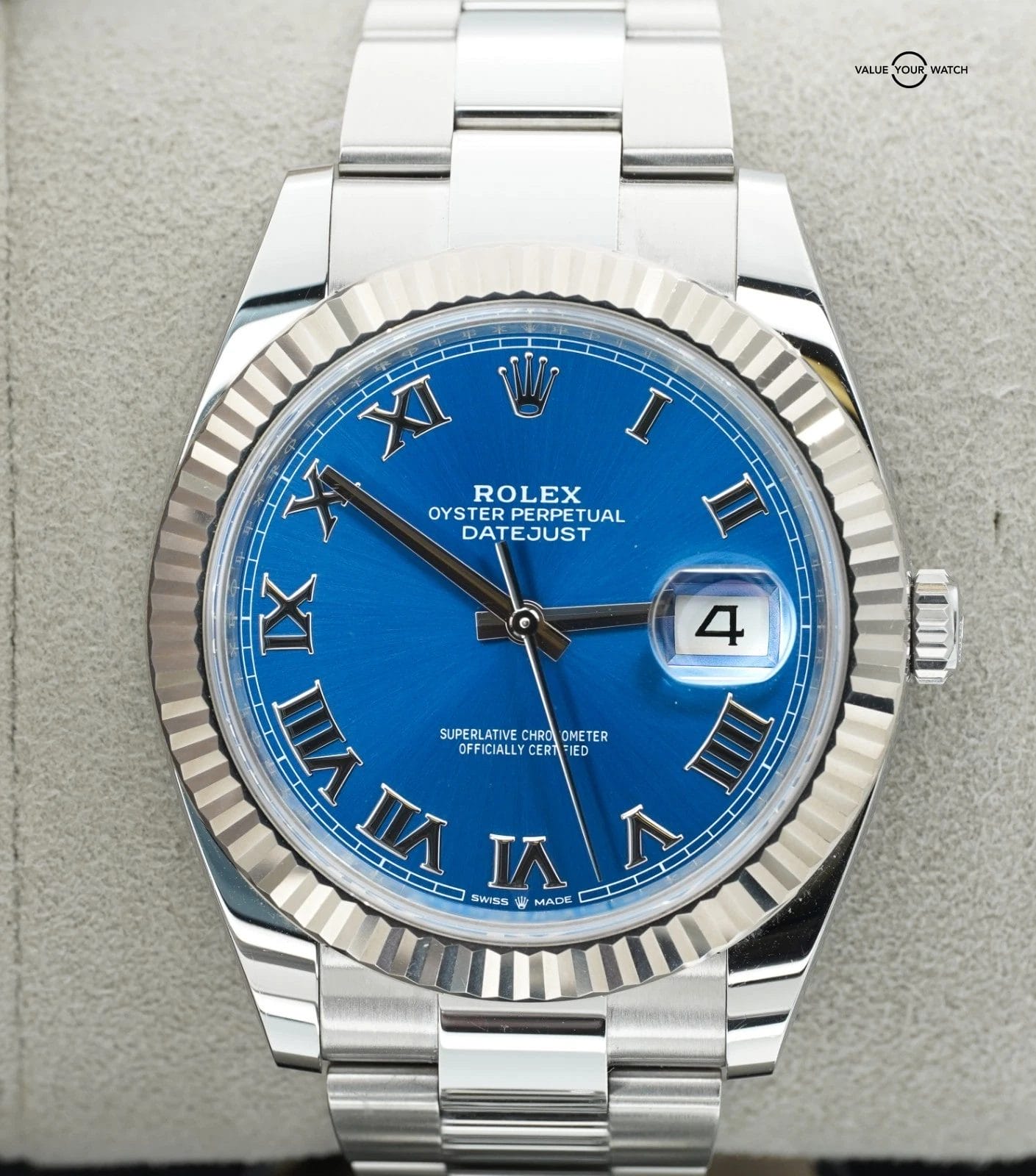 Rolex Datejust 41mm 126334 Blue Roman Dial Stainless Steel Oyster Box/Papers! - Image 5