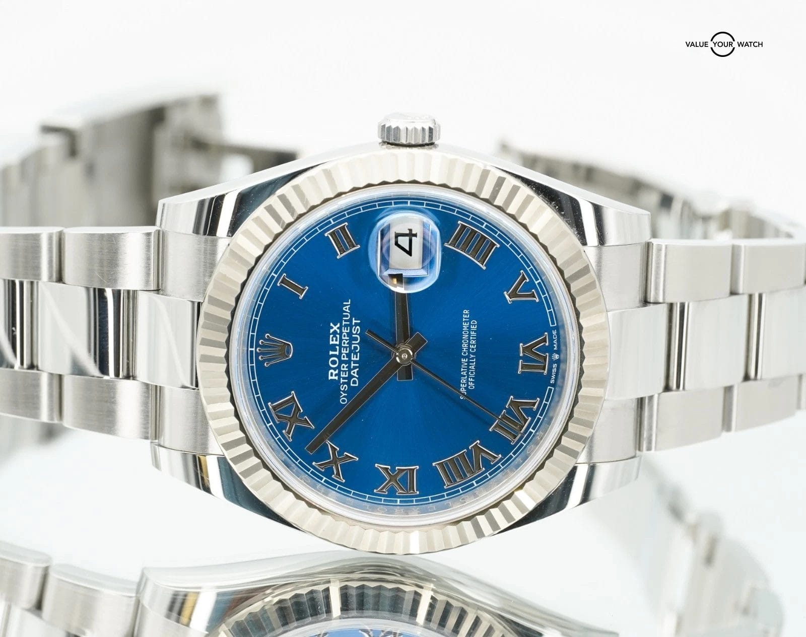 Rolex Datejust 41mm 126334 Blue Roman Dial Stainless Steel Oyster Box/Papers! - Image 6