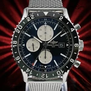 Breitling Chronoliner Y24310 GMT Chrono Reverse Panda Pilot Watch 46mm -Bracelet